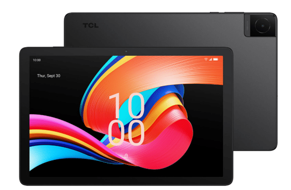 TCL 10L Generación 2 WiFi, Tablet de 10.1" HD, Quad-Core, 3GB de RAM, Memoria de 32GB Ampliable a 128GB por MicroSD, 6000 mAh de Batería, Incluye Funda Transparente, Android 13, Gris
