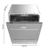 Imagen 4 Lavavajillas integrable Bolero Aguazero 6502 Full-BI C con motor Inverter Plus, 14 cubiertos, eficiencia energética C y sistema de tercera bandeja superior.