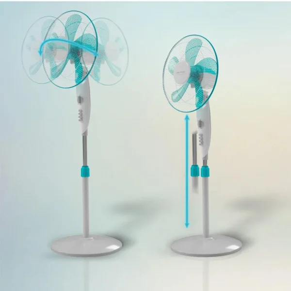 Imagen 5 Ventilador de pie EnergySilence 520 Power de 50 W con 5 aspas de 40 cm, 3 velocidades, motor de cobre y altura regulable para un frescor máximo y silencioso.