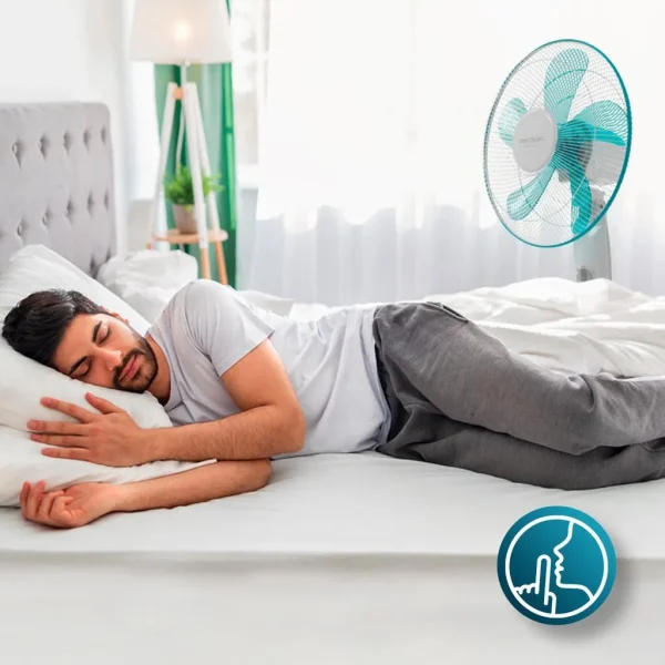 Imagen 7 Ventilador de pie EnergySilence 520 Power de 50 W con 5 aspas de 40 cm, 3 velocidades, motor de cobre y altura regulable para un frescor máximo y silencioso.