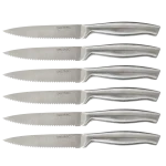 Set de 6 cuchillos profesionales de carne Cecotec de acero inoxidable con hoja de sierra y mango forjado monoblock