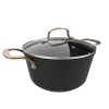 Olla Cecotec Polka Fantasy 24 Pot Golden de 24 cm aluminio forjado antiadherente con tapa de cristal
