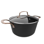 Olla Cecotec Polka Fantasy 24 Pot Golden de 24 cm aluminio forjado antiadherente con tapa de cristal