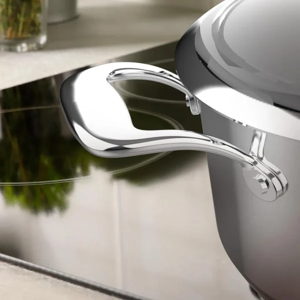 Imagen 5 Olla Polka Classy 24 Pot Steel de acero inoxidable 18/10. Capacidad de 4 L y 24 cm de diámetro. Apta para todas las cocinas, inducción y con tapa de cristal.