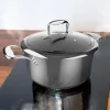 Imagen 6 Olla de acero inoxidable 18/10 de 28 cm y 7,5 L. Incluye tapa de cristal, revestimiento antiadherente y es apta para todas las cocinas, incluida inducción.