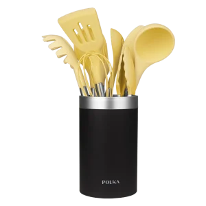 Set Utensilios Cocina Polka Experience Vulcano Amarillo 9 Piezas | Cecotec