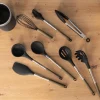 Imagen 3 Set de 9 utensilios de cocina Cecotec Polka Excellence Force de silicona y nylon. Mangos efecto madera y acabado Soft Touch para proteger el menaje.