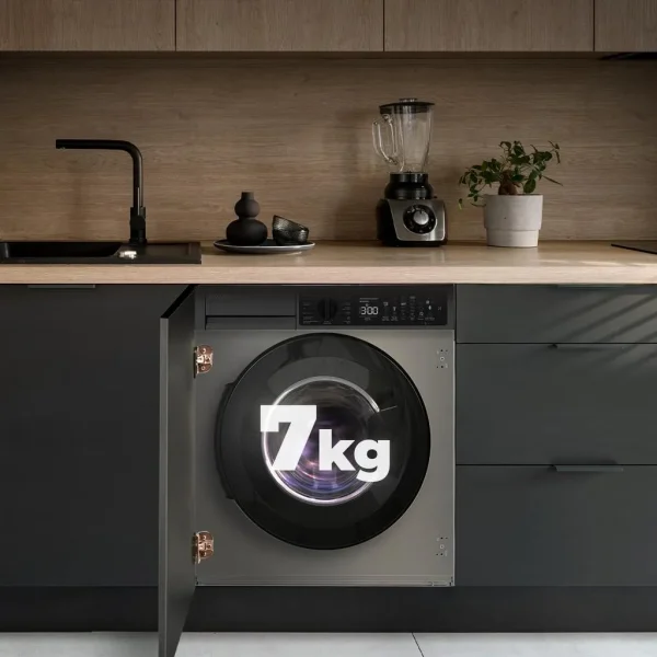 Imagen 5 Lavadora integrable Cecotec Bolero DressCode 750 BI Inverter A con capacidad de 7 kg, 1200 rpm, 15 programas y motor Inverter Plus. Eficiencia energética A.