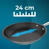 Imagen 2 Sartén de 24 cm en acero inoxidable 18/10 de alta calidad. Cuenta con revestimiento antiadherente, mango remachado y fondo difusor apto para inducción.