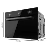 Imagen 3 Horno integrable Cecotec Bolero Hexa C134500 de 56L y 2800W. Diseño Glass Black, eficiencia energética clase A y 4 funciones de cocción para recetas perfectas.