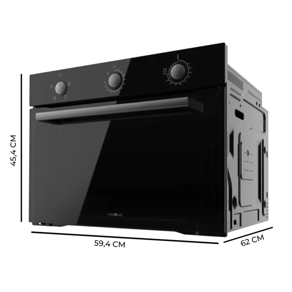 Imagen 3 Horno integrable Cecotec Bolero Hexa C134500 de 56L y 2800W. Diseño Glass Black, eficiencia energética clase A y 4 funciones de cocción para recetas perfectas.