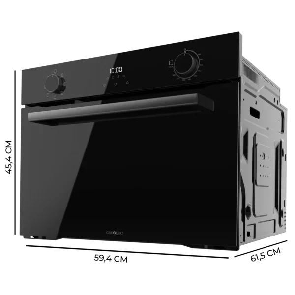 Imagen 3 Horno integrable Cecotec de 53L y 2600W. Con 7 funciones, Steam Assist y diseño Glass Black. Eficiencia energética clase A para una cocina profesional.