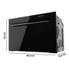 Imagen 3 Horno Cecotec Bolero Hexa AF319000 Glass Black de 133L con Airfryer Master, Pizza Master y Steam Assist. Cocción uniforme y limpieza Steam EasyClean Clase A.