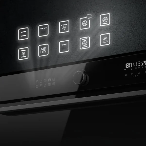 Imagen 8 Horno Cecotec Bolero Hexa AF319000 Glass Black de 133L con Airfryer Master, Pizza Master y Steam Assist. Cocción uniforme y limpieza Steam EasyClean Clase A.