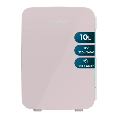 Mini frigorífico portátil Bolero MiniCooling 10L Bahamas Pink de Cecotec con asa de transporte y diseño compacto rosa