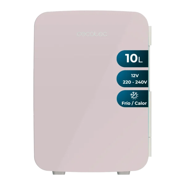 Mini frigorífico portátil Bolero MiniCooling 10L Bahamas Pink de Cecotec con asa de transporte y diseño compacto rosa