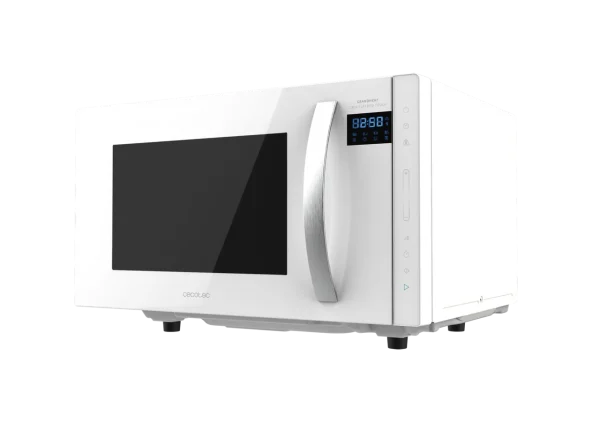 Microondas digital sin plato Cecotec GrandHeat 2300 Flatbed Touch White con panel táctil frontal y diseño minimalista