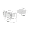 Imagen 2 Microondas digital encastrable de 20L con 700W, grill y 9 funciones. Diseño elegante en color negro con panel intuitivo y modo de inicio rápido Quick Start.
