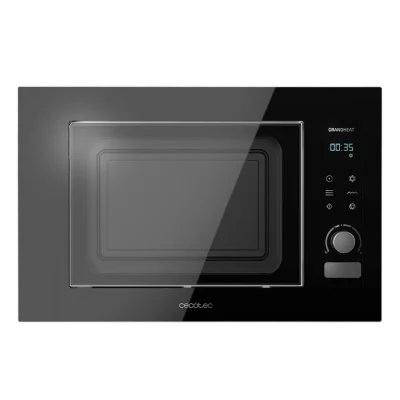 Microondas encastrable Cecotec GrandHeat 2090 Built-in Touch Black con panel táctil y acabado en cristal negro