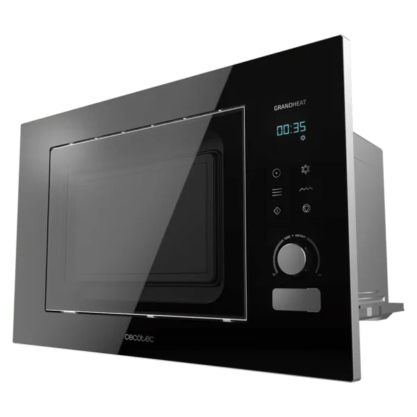 Imagen 2 Microondas digital encastrable de 20 litros con 800 W, panel táctil, 8 funciones y diseño elegante en negro. La solución perfecta para cocinas modernas.