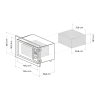 Imagen 7 Microondas digital encastrable de 23 L con 900 W de potencia, grill de 1000 W y 9 funciones preconfiguradas en color blanco. Optimización de espacio y diseño.