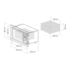 Imagen 2 Microondas encastrable digital de 23 L con 900 W de potencia y grill. Diseño SteelBlack elegante, 9 funciones preconfiguradas y temporizador para tu cocina.