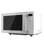 Microondas blanco sin plato Cecotec GrandHeat 2000 Flatbed White con panel mecánico y puerta frontal