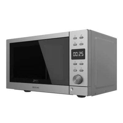 Microondas digital sin plato Cecotec GrandHeat 2000 Flatbed Steel de 20 litros en acero inoxidable