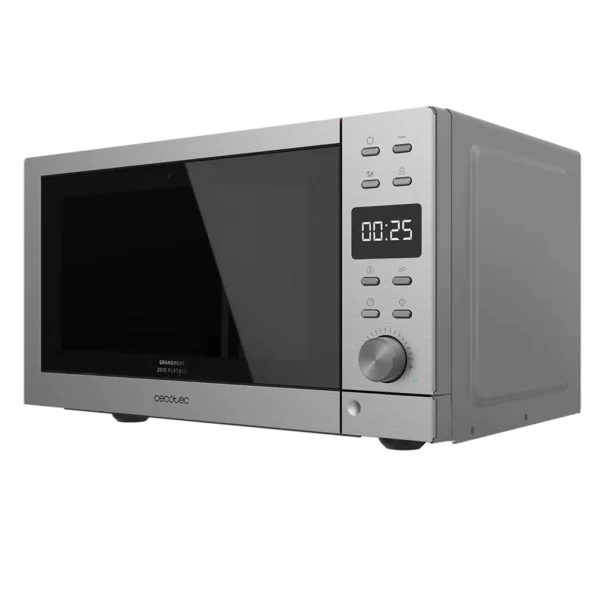 Microondas digital sin plato Cecotec GrandHeat 2010 Flatbed Steel de 20 litros con acabado en acero inoxidable