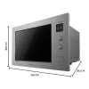 Imagen 2 Microondas encastrable digital GrandHeat 2550 Built-in Steel de 25 L con grill, 1320 W de potencia y 8 funciones preconfiguradas en acabado acero inoxidable.