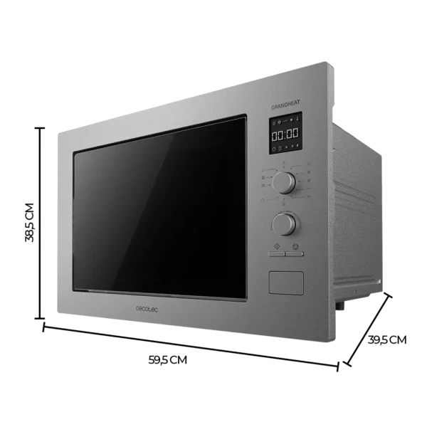 Imagen 2 Microondas encastrable digital GrandHeat 2550 Built-in Steel de 25 L con grill, 1320 W de potencia y 8 funciones preconfiguradas en acabado acero inoxidable.