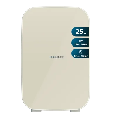 Mini nevera portátil Cecotec Bolero MiniCooling 25L Bahamas Beige con asa de transporte y selector de temperatura
