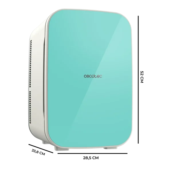 Imagen 3 Mini nevera portátil Cecotec Bolero MiniCooling 25L Bahamas Mint. Función frío y calor (7-65 ºC), conexión 12V/220V para coche y hogar, y capacidad de 25 litros.