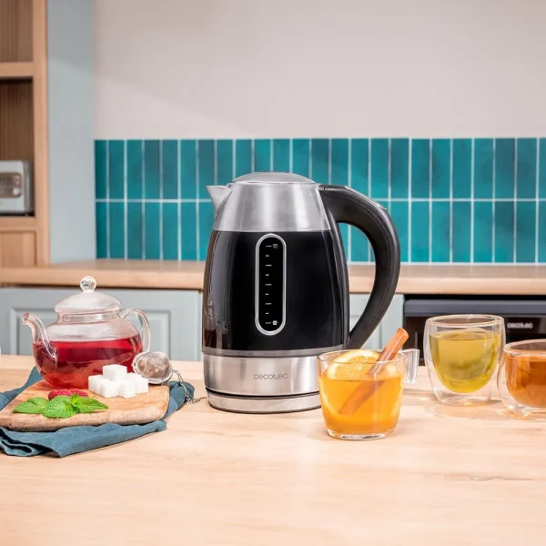 Imagen 4 Hervidor Cecotec Thermosense 400 VisionLight de 1,7L y 2200W. Con pantalla LED, control de temperatura ajustable y vidrio de borosilicato resistente.