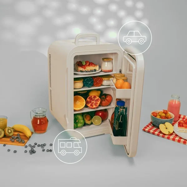 Imagen 7 Mini frigorífico Bolero MiniCooling 25L Bahamas Black. Función frío/calor (7-65 ºC) y conexión 12V/220V. Ideal para viajes, coches, caravanas y uso doméstico.
