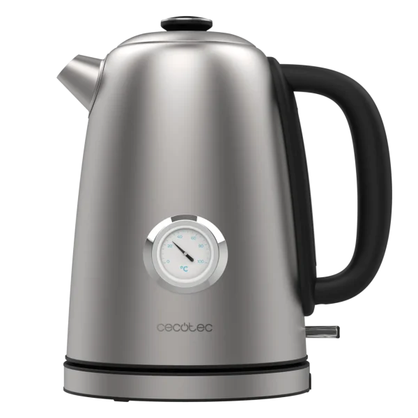 Imagen 2 Hervidor Thermosense 620 Vintage de 1,7L y 2200W. Acero inoxidable, medidor de temperatura y base 360º. Diseño retro elegante y funcional para tu cocina.
