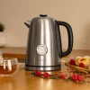 Imagen 3 Hervidor Thermosense 620 Vintage de 1,7L y 2200W. Acero inoxidable, medidor de temperatura y base 360º. Diseño retro elegante y funcional para tu cocina.