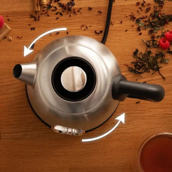 Imagen 7 Hervidor Thermosense 620 Vintage de 1,7L y 2200W. Acero inoxidable, medidor de temperatura y base 360º. Diseño retro elegante y funcional para tu cocina.