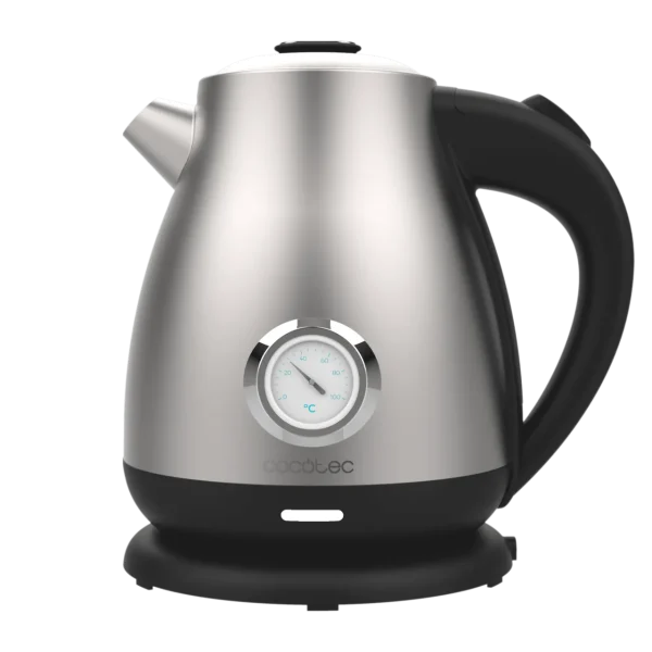 Imagen 2 Hervidor de agua Thermosense 620 Retro Steel de diseño vintage. Capacidad de 1,7 litros, 2200 W de potencia, acero inoxidable y medidor de temperatura.