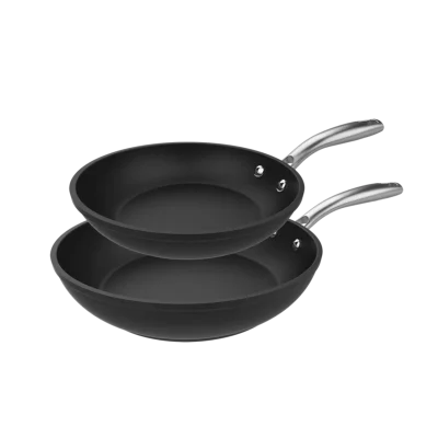 Set de dos sartenes plateadas Polka Fantasy 20 y 24 cm de aluminio forjado con revestimiento antiadherente y mango ergonómico