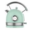 Hervidor de agua eléctrico Cecotec ThermoSense 420 Vintage Light Green de acero inoxidable estilo retro con medidor de temperatura frontal