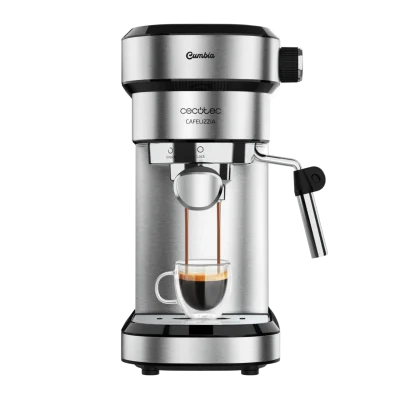Cafetera express Cecotec Cafelizzia Steel de acero inoxidable con vaporizador y brazo portafiltros