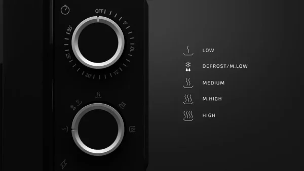 Imagen 7 Microondas Cecotec ProClean 3030 negro con 20L de capacidad y 700W de potencia. Su revestimiento Ready2Clean facilita la limpieza. 6 niveles de uso.