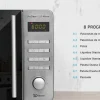 Imagen 5 Microondas Cecotec ProClean 5120 Inox de 20 L con 700 W y grill de 800 W. Incorpora revestimiento Ready2Clean, tecnología 3DWave y puerta de espejo.