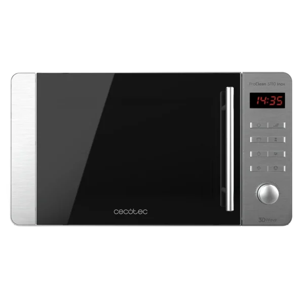 Imagen 2 Microondas Cecotec ProClean 5110 Inox de 20L, 700W y grill de 800W. Revestimiento Ready2Clean y tecnología 3DWave para calentar de forma rápida y uniforme.