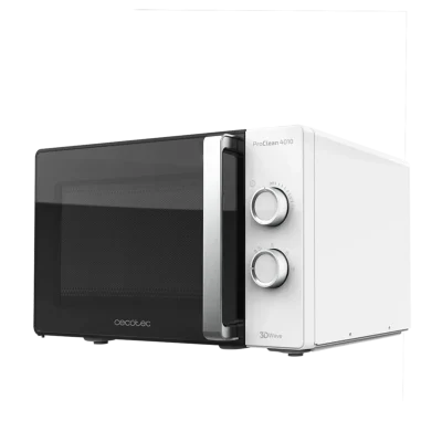 Microondas Cecotec Proclean 4010 de 23 litros en acabado plateado con tecnología Ready2Clean