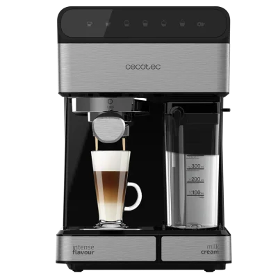 Cafetera semiautomática Cecotec Power Instant-ccino 20 Touch Serie Nera con acabados en acero inoxidable y panel táctil frontal