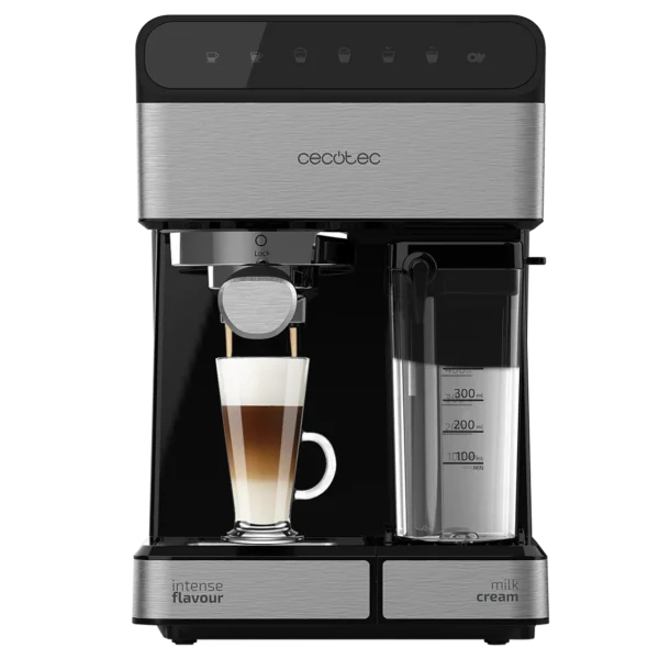 Cafetera semiautomática Cecotec Power Instant-ccino 20 Touch Serie Nera con acabados en acero inoxidable y panel táctil frontal