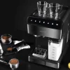 Imagen 6 Cafetera semiautomática Cecotec Power Instant-ccino 20 Touch Serie Nera con 20 bares, 1350 W, panel táctil y depósito de leche para capuchinos perfectos.
