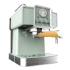 Cafetera express Cecotec Power Espresso 20 Tradizionale Light Green con diseño vintage, manómetro y vaporizador
